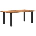 vidaXL Eettafel rechthoekig 180x100x74 cm massief eikenhout, Verzenden, Nieuw