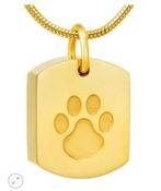 Ashanger, assieraad dierenpoot goud rvs, Sieraden, Tassen en Uiterlijk, Nieuw, Goud, Overige materialen, Dier