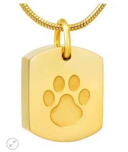 Ashanger, assieraad dierenpoot goud rvs, Sieraden, Tassen en Uiterlijk, Kettinghangers, Goud, Nieuw, Dier, Overige materialen