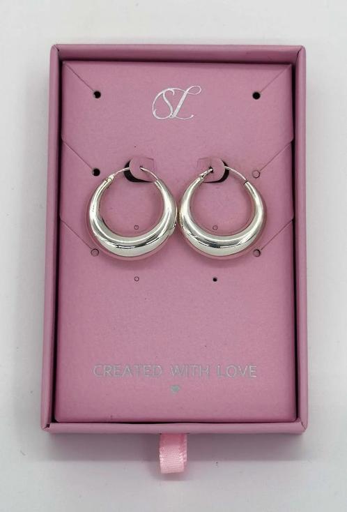 -40% Smashed Lemon  Smashed Lemon 60041 en dikke hoepel oorb, Sieraden, Tassen en Uiterlijk, Oorbellen, Zilver, Nieuw, Verzenden