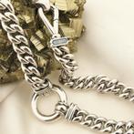 18 Krt. Witgouden gourmet schakel ketting; 42 cm | Signor..., Sieraden, Tassen en Uiterlijk, Kettingen, Ophalen of Verzenden, Gebruikt
