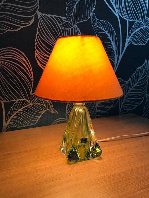 Val Saint Lambert - Tafellamp (2) - Kristal, Antiek en Kunst, Antiek | Lampen