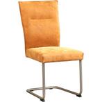 Leren eetkamerstoel Retro - Kenia Cognac (cognac) -, Ophalen of Verzenden, Nieuw, Leer, Modern