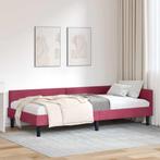 vidaXL Hoekbedframe Wijnrood 80 x 200 cm Velvet en, Huis en Inrichting, Verzenden, Nieuw, Rood