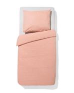 HEMA Dekbedovertrek 140x200/220cm chambray oranjerood, Verzenden, Nieuw