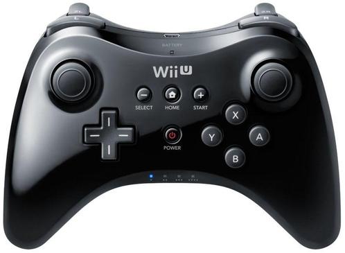 Nintendo Pro Controller-Zwart (Wii U) Gebruikt, Spelcomputers en Games, Spelcomputers | Nintendo Consoles | Accessoires, Zo goed als nieuw