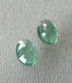 2 pcs Groen Smaragd - 1.26 ct - Antwerp Laboratory for, Sieraden, Tassen en Uiterlijk, Edelstenen, Nieuw