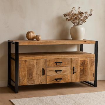 Dressoir Mangohout Britt 140 2 Deuren 3 Lades beschikbaar voor biedingen