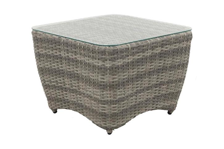 VDG Casablanca bijzettafel - Light grey, Tuin en Terras, Tuintafels, Nieuw, Wicker, Rond, Verzenden