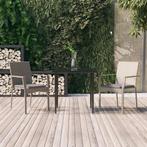 vidaXL 3-delige Tuinset met kussens poly rattan zwart en, 2 zitplaatsen, Nieuw, Tuinset, Verzenden