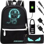 Kruzzel Reflecterende Rugzak met USB - Ideaal voor School..., Sieraden, Tassen en Uiterlijk, Tassen | Rugtassen, Ophalen of Verzenden