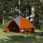 vidaXL Teepee Tent met dak Grijs en Oranje 490 x 410 x 210, Caravans en Kamperen, Tenten, Verzenden, Nieuw
