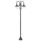 vidaXL Paalverlichting tuin E27 220 cm aluminium brons, Tuin en Terras, Buitenverlichting, Verzenden, Nieuw