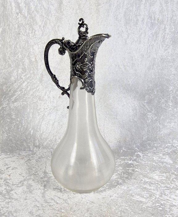 WMF / Geislingen - Historismus Wein - Karaf - Tin,, Antiek en Kunst, Antiek | Glas en Kristal