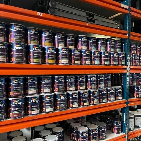 Grote Voorraad Muurverf, Lak, Verf van o.a. Flexa, Rambo, Doe-het-zelf en Verbouw, Verf, Beits en Lak, Minder dan 5 liter, Overige kleuren