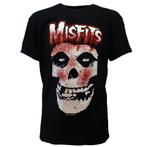 Misfits Bleeding Skull Band T-Shirt Zwart - Officiële, Nieuw