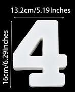 Siliconenmal 16 cm Cijfer 4 voor Epoxy Resin, Hobby en Vrije tijd, Nieuw, Ophalen of Verzenden