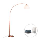 Smart booglamp koper incl. A60 Wifi - Arc Basic, Huis en Inrichting, Lampen | Vloerlampen, Nieuw, Overige stijlen
