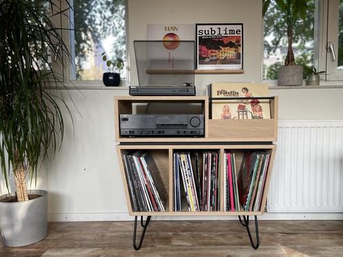 Groot LP meubel, voor platenspeler, versterker en veel vinyl, Huis en Inrichting, Tafels | Sidetables, 50 tot 100 cm, 25 tot 50 cm