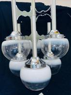 Plafondlamp - Opaline glas - Design van een jaren 70-luster