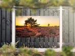 NR 1206: Tuinposter heideveld zonsopkomst 90x180cm, Nieuw