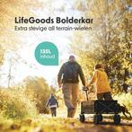 2dekans | LifeGoods Bolderkar - Opvouwbaar - 100KG - 135L -, Caravans en Kamperen, Ophalen of Verzenden, Zo goed als nieuw
