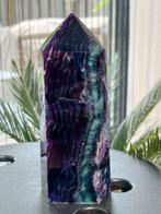 Fluoriet Fijne gepolijste grote multicolor fluoriet obelisk, Verzamelen, Mineralen en Fossielen