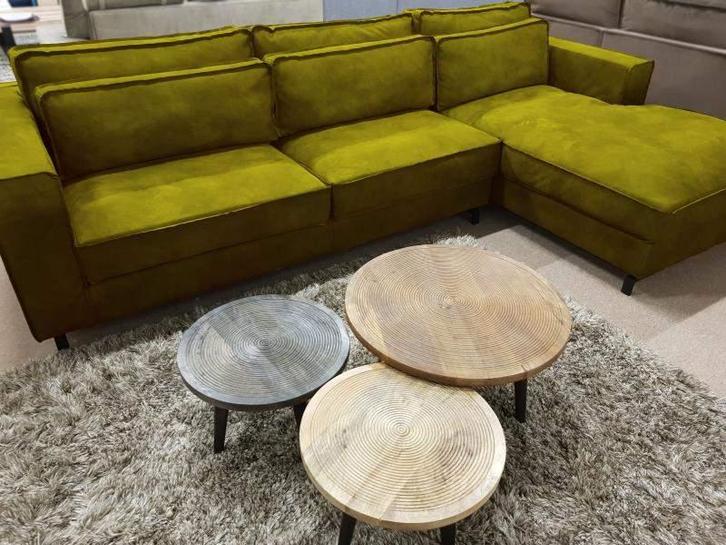 Loungebank Ilpendam - loungebanken - Groen, Huis en Inrichting, Banken | Sofa's en Chaises Longues, Nieuw, Stof
