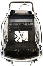 Fietskar kind - buggy - 2-zits - schokbreker - zwart wit, Nieuw, Ophalen of Verzenden, Kinderkar, 40 tot 60 kg