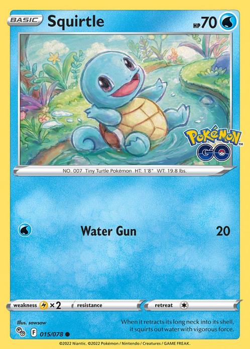 Squirtle 015/078 Pokémon Go, Hobby en Vrije tijd, Verzamelkaartspellen | Pokémon, Losse kaart, Nieuw, Foil, Ophalen of Verzenden