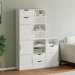 vidaXL Bijzetkasten 5 st 40x24x79 cm massief grenenhout wit, Huis en Inrichting, Verzenden, Nieuw, Grenenhout