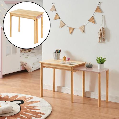 Kindertafel Skellefteå met uitschuifbaar tafelblad naturel e, Kinderen en Baby's, Kinderkamer | Tafels en Stoelen, Verzenden