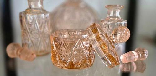 Val Saint Lambert - Parfumfles (4) - Luxval - Glas -, Antiek en Kunst, Antiek | Glas en Kristal