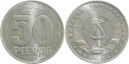 1980 Duitsland 50 Pfennig Ddr 198 0a vz J1512 aluminium, Postzegels en Munten, Munten | Europa | Niet-Euromunten, Verzenden