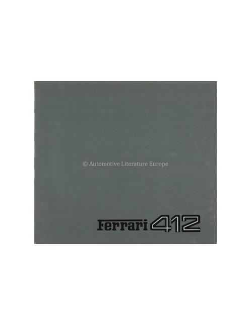 1988 FERRARI 412 BROCHURE 363/85, Boeken, Auto's | Folders en Tijdschriften, Ferrari