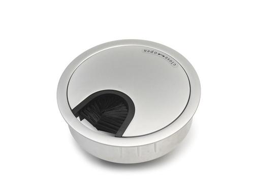 60Mm Metalen Kabelbeheer Grommet Matte Chroom - 49.80.012, Doe-het-zelf en Verbouw, Elektra en Kabels, Overige typen, Nieuw, Verzenden