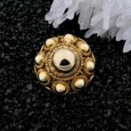 Gouden broche van Zeeuwse knopen | Vintage (zeeuws knopje), Ophalen of Verzenden, Gebruikt, Overige kleuren, Goud