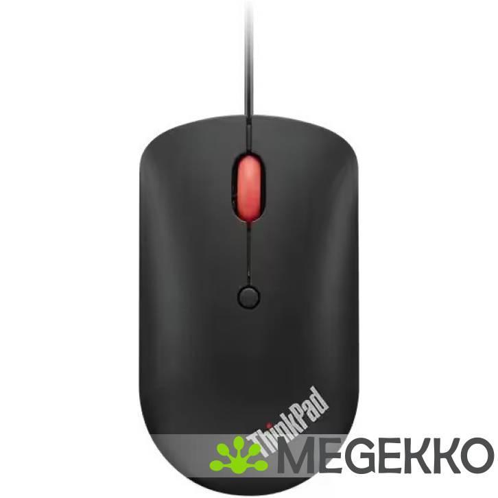 Lenovo 4Y51D20850 muis Ambidextrous USB Type-C Optisch 2400, Computers en Software, Muizen, Nieuw, Verzenden