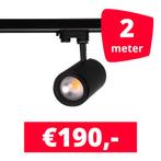 LED Railverlichting Easy Focus 30W Zwart 2 spots + 2M rails