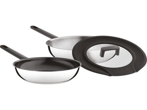 Essentials 3-delige pannenset Uqonic Downdraft - Zwart -, Huis en Inrichting, Woonaccessoires | Overige, Zo goed als nieuw, Verzenden