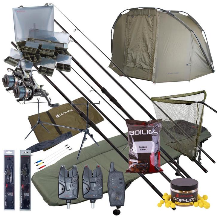 Ultimate Mega Complete Carp Night Fishing Set, Watersport en Boten, Hengelsport | Algemeen, Nieuw, Verzenden