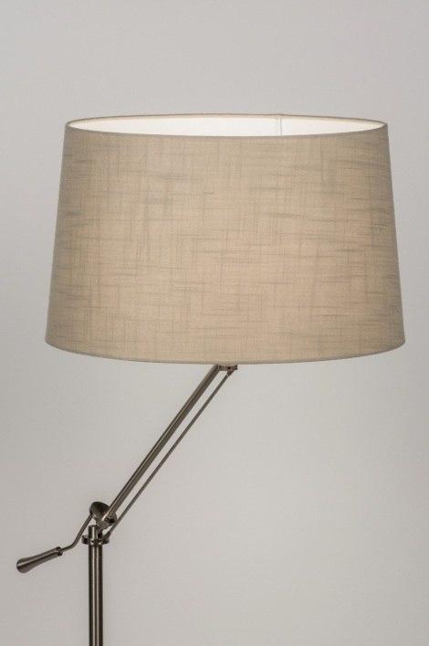 Rietveld Vloerlampen - Taupe - Staal, Stof, Huis en Inrichting, Lampen | Vloerlampen, Verzenden