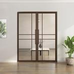 Dubbele stalen taatsdeur 6 Vlaks Brons Moderne look Luxe des, Doe-het-zelf en Verbouw, Deuren en Horren, Minder dan 80 cm, Overige typen