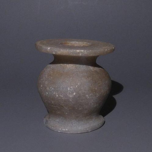 Oud-Egyptisch Anhydriet Mooie koolpot. Middenrijk, 11e - 12e, Verzamelen, Mineralen en Fossielen