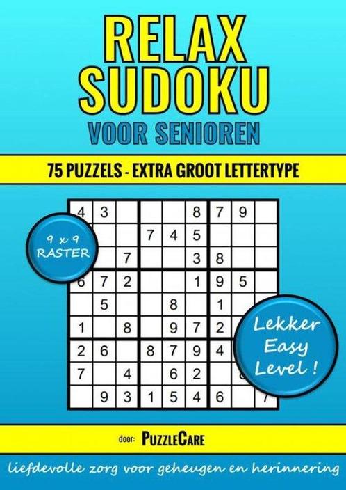 9789403701257 Sudoku Relax voor Senioren 9x9 Raster - 75 ..., Boeken, Gezondheid, Dieet en Voeding, Nieuw, Verzenden