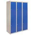 3 x Lockerkast Metaal - Blauw - Tweedeurs - Per unit:, Verzenden