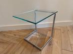 Gebra - Bijzettafel - Glas, Metaal, Verchroomd, Antiek en Kunst