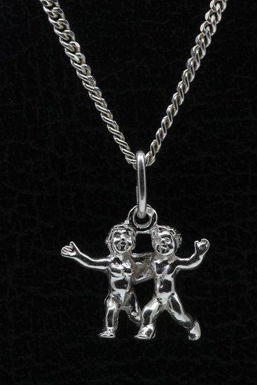 Zilveren Sterrenbeeld Tweelingen ketting hanger - klein, Sieraden, Tassen en Uiterlijk, Kettinghangers, Verzenden