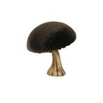 decoratie fluweel champignon bruin 10cm, Verzenden, Nieuw