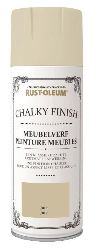 Rust oleum chalky finish meubelverf 400 ml, jute, spuitbus, Doe-het-zelf en Verbouw, Verf, Beits en Lak, Nieuw, Verzenden